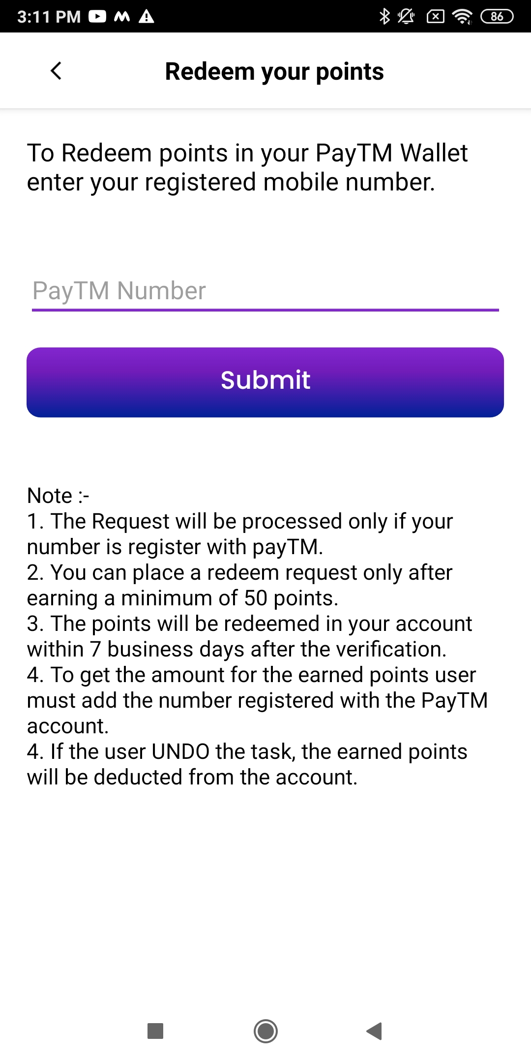 redeem points