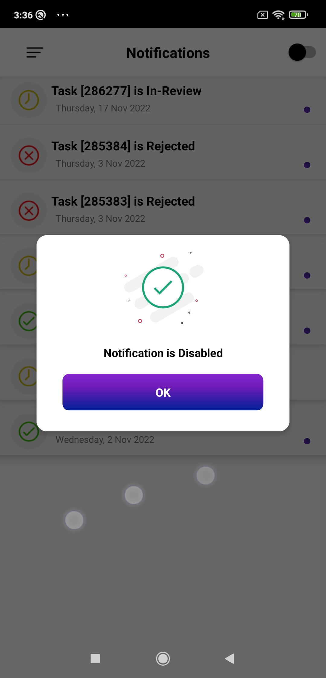 Notification-disable