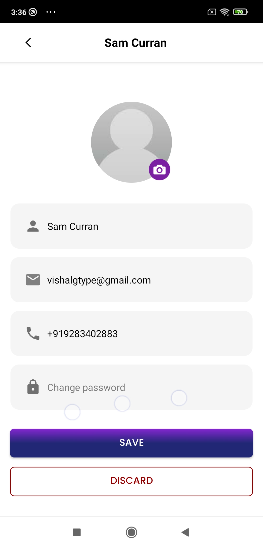 update profile